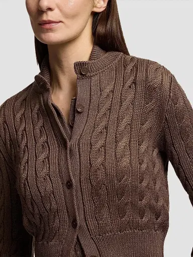 Ralph Lauren Collection Women's Cable-Knit Stretch Silk Sweater | Thumbnail 6 Ralph Lauren Collection Women's Cable-Knit Stretch Silk Sweater | Thumbnail 6