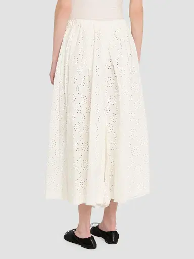 Comme des Garçons Women's Pleated Cotton Wide-Leg Pants - Off White - Size Medium | Thumbnail 3 Comme des Garçons Women's Pleated Cotton Wide-Leg Pants - Off White - Size Medium | Thumbnail 3