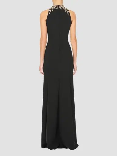 Jenny Packham Women's Elu Beaded Crêpe Halter Gown | Thumbnail 3 Jenny Packham Women's Elu Beaded Crêpe Halter Gown | Thumbnail 3