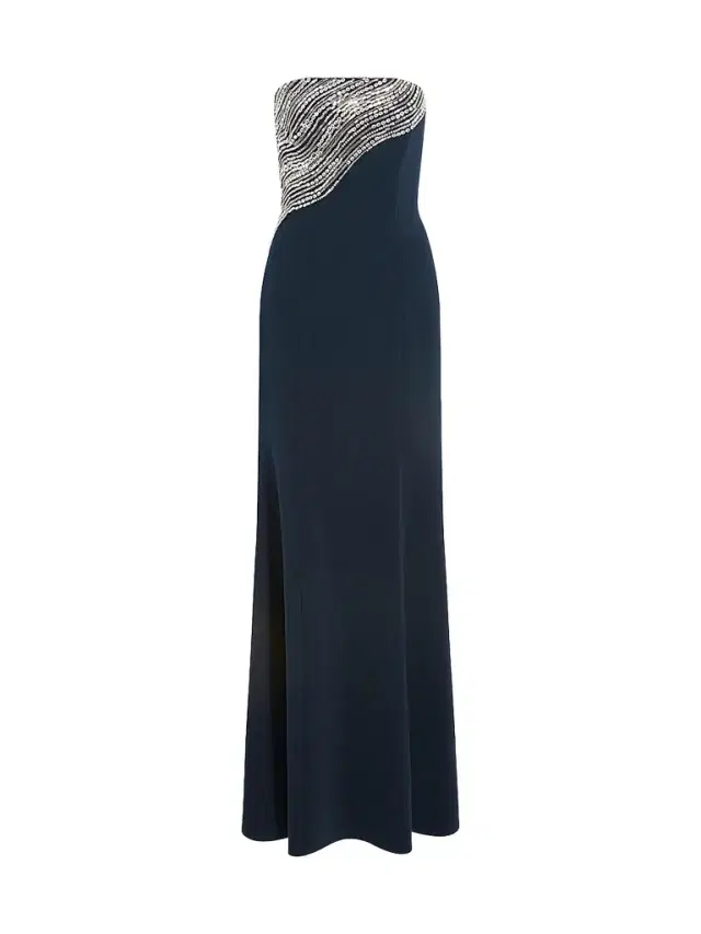 Jenny Packham Women's Soyala Beaded Strapless Gown - Ink