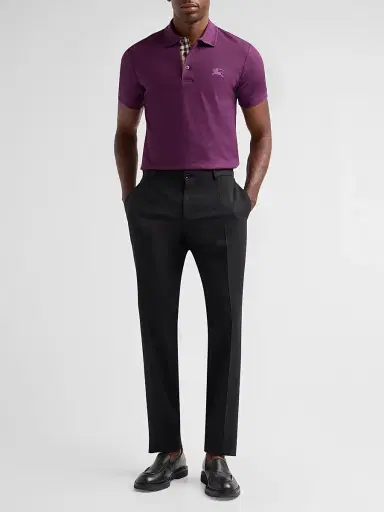 Burberry Men's Eddie EKD Cotton Polo Shirt | Thumbnail 2 Burberry Men's Eddie EKD Cotton Polo Shirt | Thumbnail 2