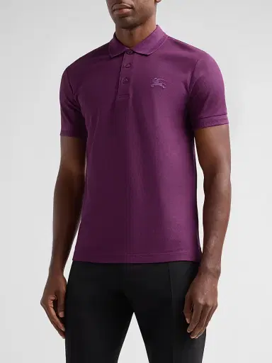 Burberry Men's Eddie EKD Cotton Polo Shirt | Thumbnail 4 Burberry Men's Eddie EKD Cotton Polo Shirt | Thumbnail 4