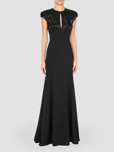 Jenny Packham Women's Moonveil Embellished Keyhole Gown | Thumbnail 2 Jenny Packham Women's Moonveil Embellished Keyhole Gown | Thumbnail 2