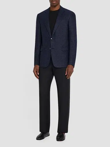 Giorgio Armani Men's Micro Check Wool-Cashmere Sport Jacket | Thumbnail 2 Giorgio Armani Men's Micro Check Wool-Cashmere Sport Jacket | Thumbnail 2