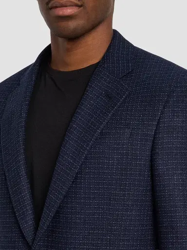 Giorgio Armani Men's Micro Check Wool-Cashmere Sport Jacket | Thumbnail 5 Giorgio Armani Men's Micro Check Wool-Cashmere Sport Jacket | Thumbnail 5