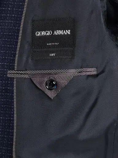 Giorgio Armani Men's Micro Check Wool-Cashmere Sport Jacket | Thumbnail 7 Giorgio Armani Men's Micro Check Wool-Cashmere Sport Jacket | Thumbnail 7