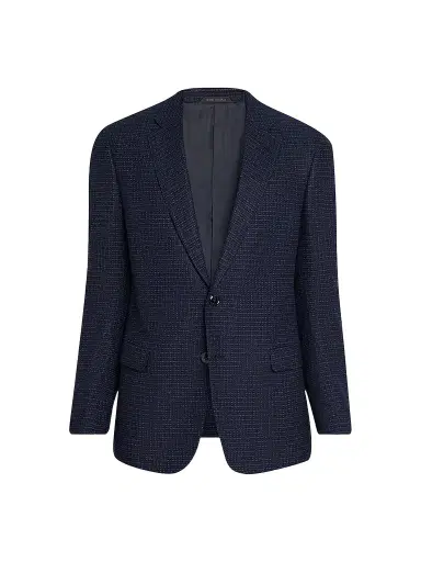 Giorgio Armani Men's Micro Check Wool-Cashmere Sport Jacket | Thumbnail 1 Giorgio Armani Men's Micro Check Wool-Cashmere Sport Jacket | Thumbnail 1