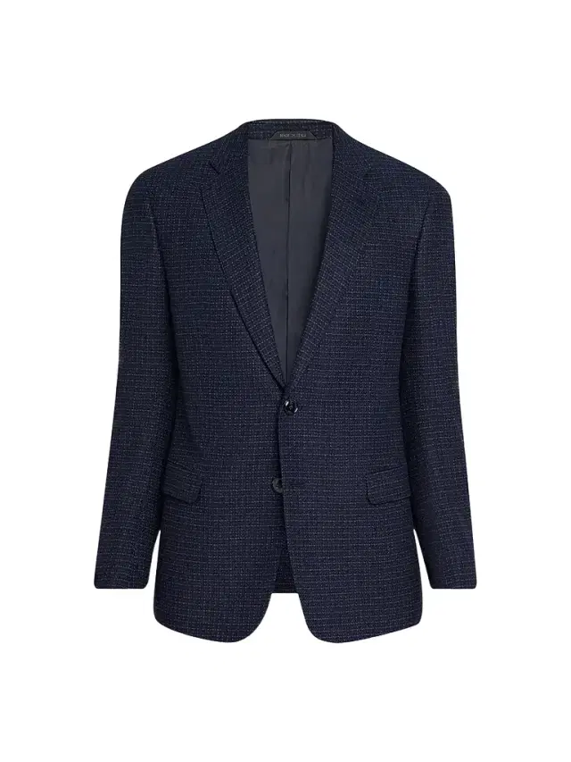 Giorgio Armani Men's Micro Check Wool-Cashmere Sport Jacket - Sky Captain