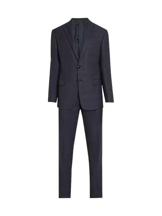 Giorgio Armani Men's Tonal Check Wool Suit - Dark Navy