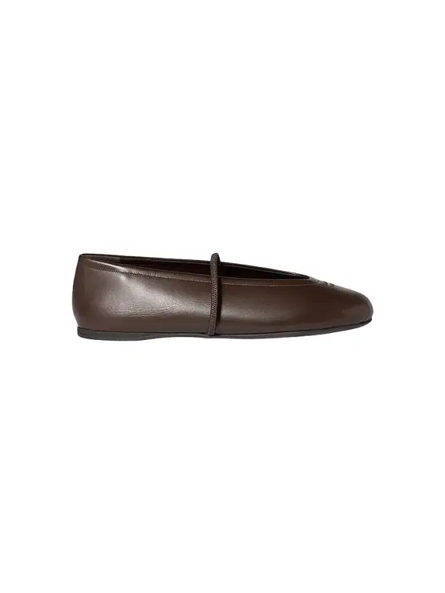 Miu Miu Women's Nappa Leather Ballerinas - Brown