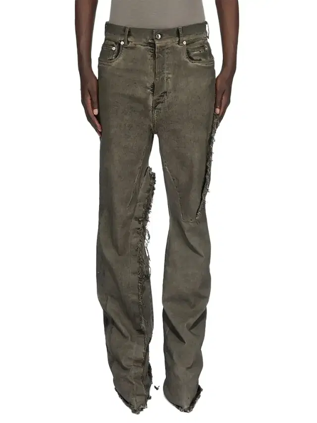 Rick Owens Men's Bolan Boot-Cut Jeans - Dust Combo