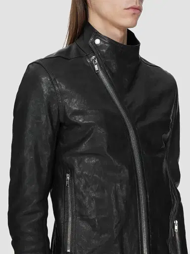 Rick Owens Men's Release Leather Jacket | Thumbnail 3 Rick Owens Men's Release Leather Jacket | Thumbnail 3