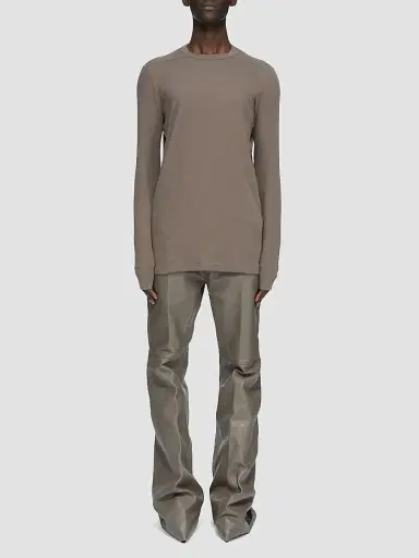 Rick Owens Men's Level Long-Sleeve Cotton T-Shirt - Dust - Size XXL | Thumbnail 2