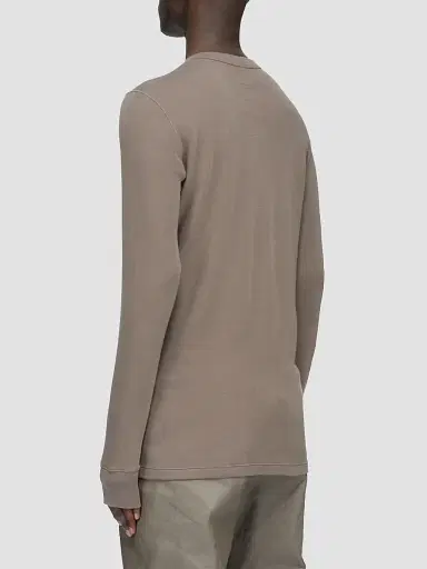Rick Owens Men's Level Long-Sleeve Cotton T-Shirt - Dust - Size XXL | Thumbnail 3