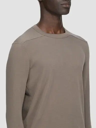 Rick Owens Men's Level Long-Sleeve Cotton T-Shirt - Dust - Size XXL | Thumbnail 4