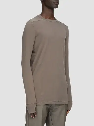 Rick Owens Men's Level Long-Sleeve Cotton T-Shirt - Dust - Size XXL | Thumbnail 6