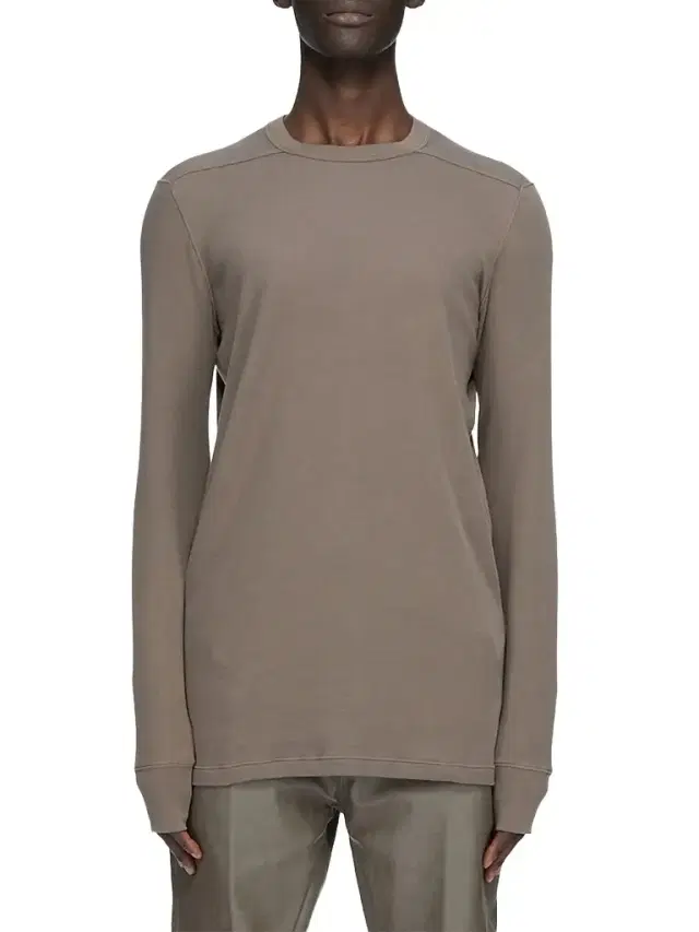 Rick Owens Men's Level Long-Sleeve Cotton T-Shirt - Dust