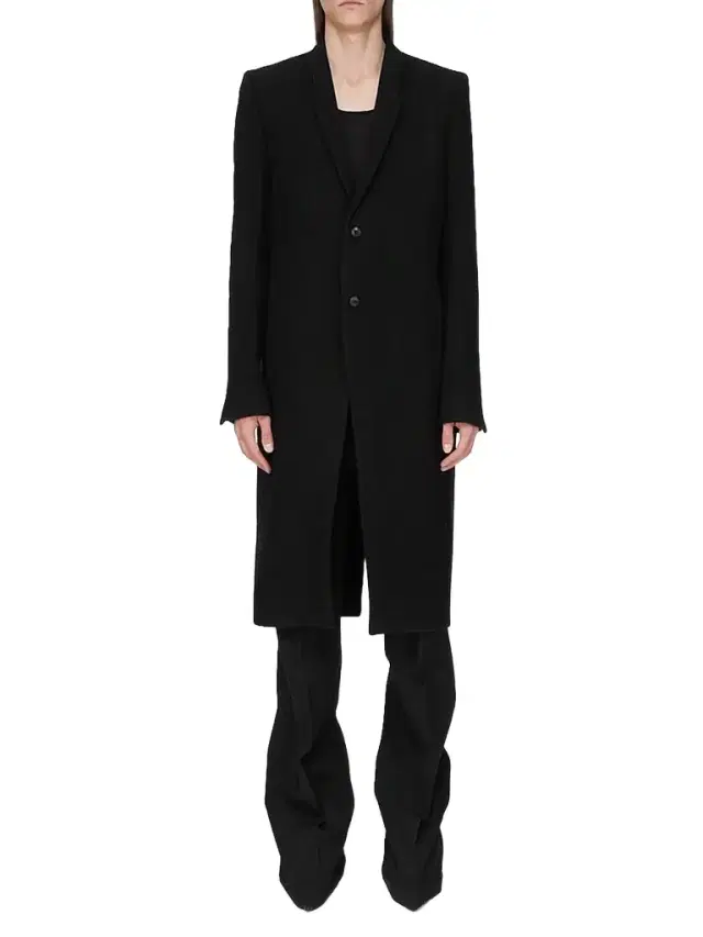 Rick Owens Men's Concordian New Wool Coat - Black