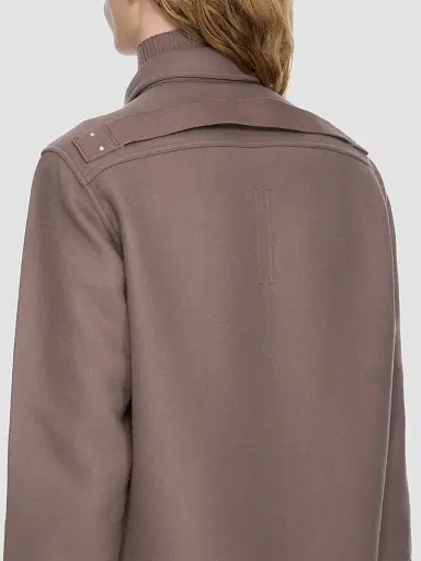 Rick Owens Men's Tower Moleskin Outershirt - Grape - Size 44 | Thumbnail 4 Rick Owens Men's Tower Moleskin Outershirt - Grape - Size 44 | Thumbnail 4