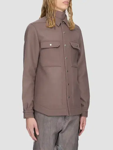 Rick Owens Men's Tower Moleskin Outershirt - Grape - Size 44 | Thumbnail 7 Rick Owens Men's Tower Moleskin Outershirt - Grape - Size 44 | Thumbnail 7