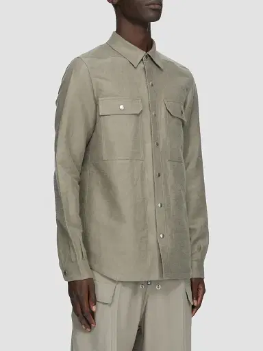 Rick Owens Men's Tower Moleskin Outershirt | Thumbnail 5 Rick Owens Men's Tower Moleskin Outershirt | Thumbnail 5