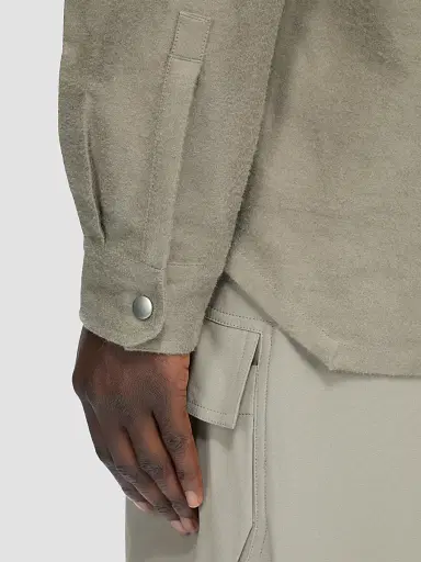 Rick Owens Men's Tower Moleskin Outershirt | Thumbnail 6 Rick Owens Men's Tower Moleskin Outershirt | Thumbnail 6