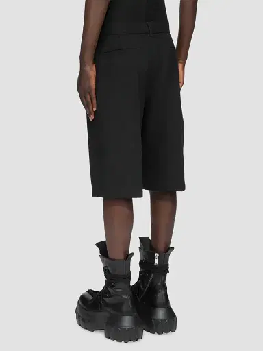 Rick Owens Men's New Wool Work Shorts - Black - Size 28 | Thumbnail 3