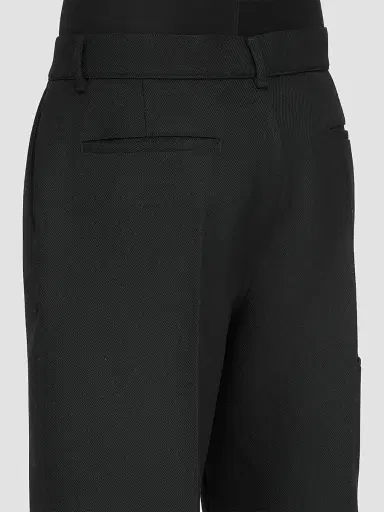 Rick Owens Men's New Wool Work Shorts - Black - Size 28 | Thumbnail 5