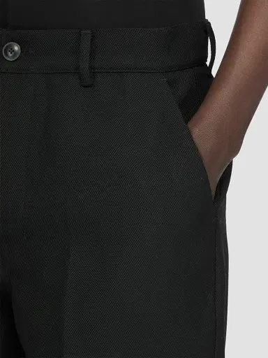 Rick Owens Men's New Wool Work Shorts - Black - Size 28 | Thumbnail 6