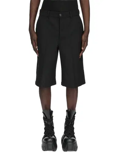 Rick Owens Men's New Wool Work Shorts - Black - Size 28 | Thumbnail 1
