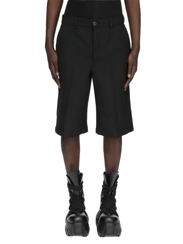 Rick Owens Men's New Wool Work Shorts - Black