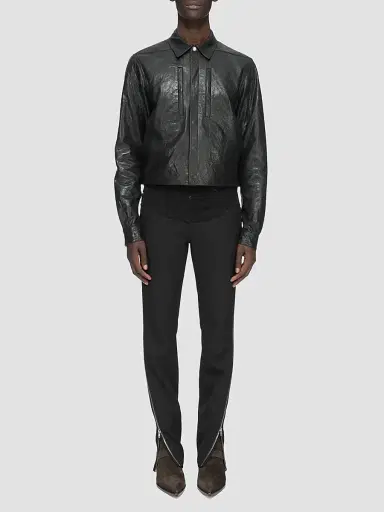 Rick Owens Men's Vega Wool Zip-Cuff Jeans | Thumbnail 2 Rick Owens Men's Vega Wool Zip-Cuff Jeans | Thumbnail 2