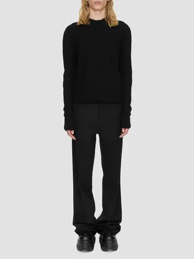 Rick Owens Men's Cashmere-Blend Crewneck Sweater - Black - Size Large | Thumbnail 2