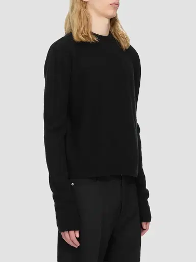 Rick Owens Men's Cashmere-Blend Crewneck Sweater - Black - Size Large | Thumbnail 6