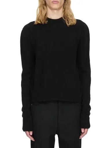 Rick Owens Men's Cashmere-Blend Crewneck Sweater - Black - Size Large | Thumbnail 1