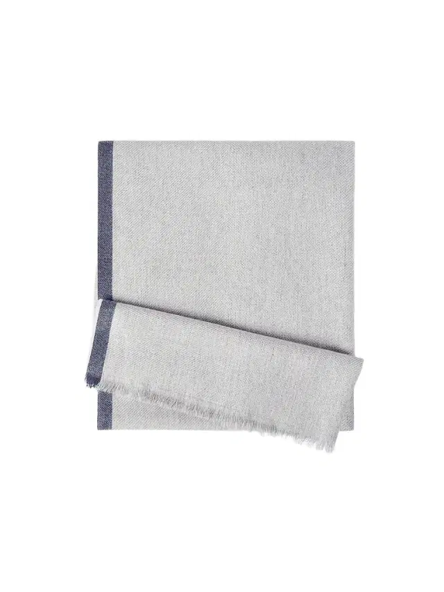Brunello Cucinelli Men's Cashmere Scarf - Pearl Grey