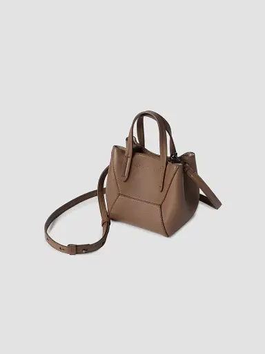 Brunello Cucinelli Women's Duo Mini Top Handle Bag with Monili - Espresso | Thumbnail 4 Brunello Cucinelli Women's Duo Mini Top Handle Bag with Monili - Espresso | Thumbnail 4