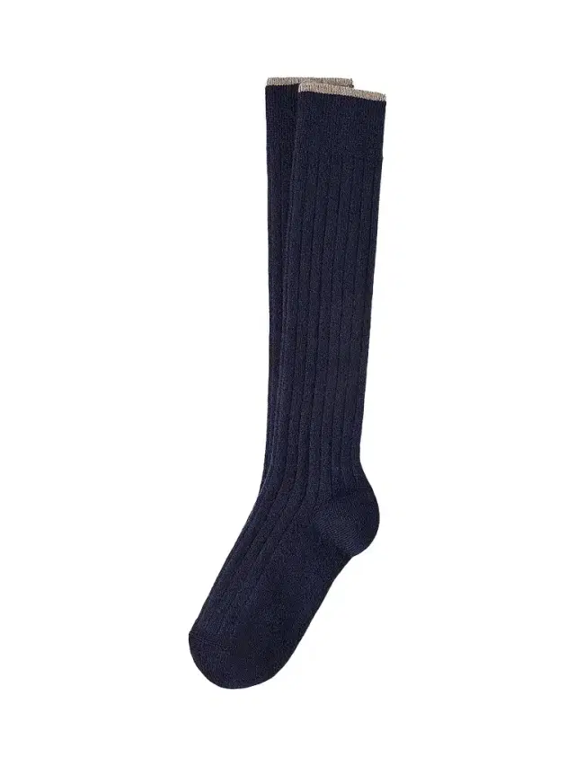 Brunello Cucinelli Men's Cashmere Rib Knit Socks - Navy Blue