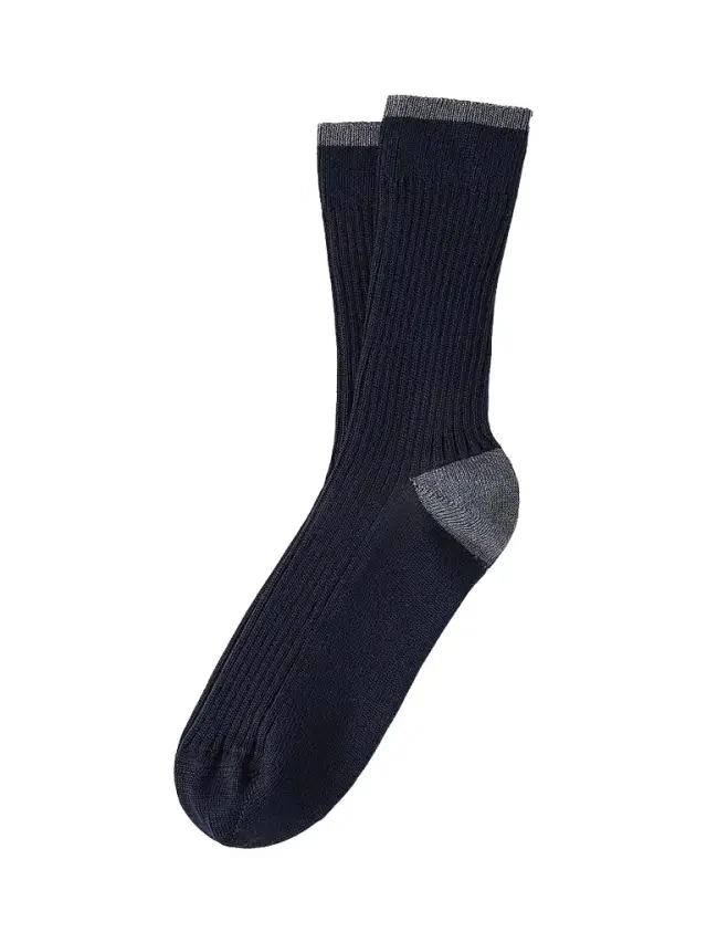 Brunello Cucinelli Men's Cotton Socks - Navy Blue