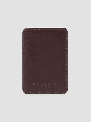 Brunello Cucinelli Men's Grained Leather Magnetic Card Holder | Thumbnail 2 Brunello Cucinelli Men's Grained Leather Magnetic Card Holder | Thumbnail 2