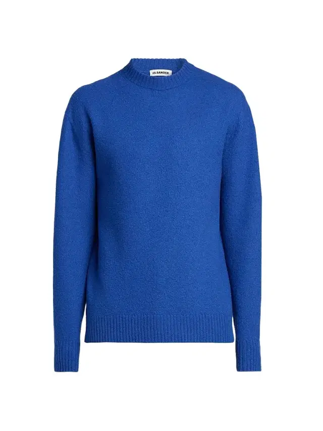 Jil Sander Men's Bouclé Wool-Cashmere Crewneck Sweater - Ink