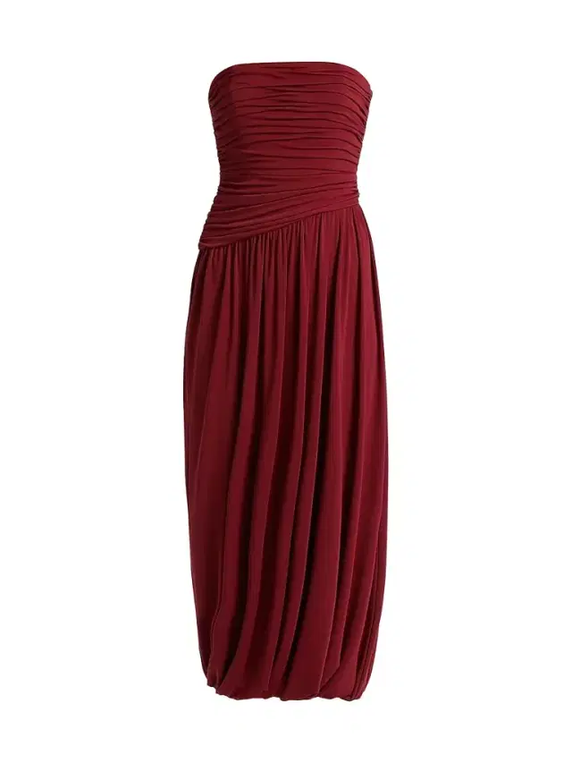Cinq à Sept Women's Rosine Bubble-Hem Midi Dress - Berrywine