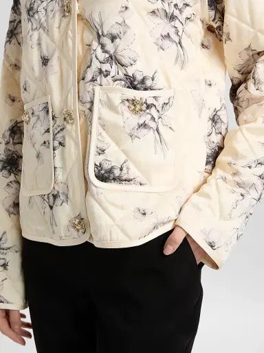 Cinq à Sept Women's Alexa Hand-Sketched Floral Jacket | Thumbnail 6 Cinq à Sept Women's Alexa Hand-Sketched Floral Jacket | Thumbnail 6