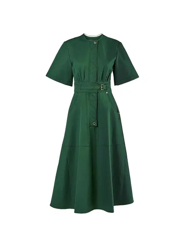 Carolina Herrera Women's Cotton Belted Shirtdress - Racing Green
