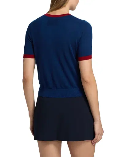 Guest In Residence Women's Airy Cashmere Knit Ringer T-Shirt | Thumbnail 5 Guest In Residence Women's Airy Cashmere Knit Ringer T-Shirt | Thumbnail 5