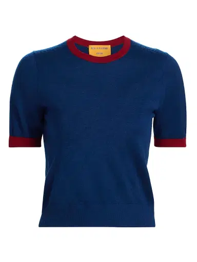 Guest In Residence Women's Airy Cashmere Knit Ringer T-Shirt | Thumbnail 1 Guest In Residence Women's Airy Cashmere Knit Ringer T-Shirt | Thumbnail 1