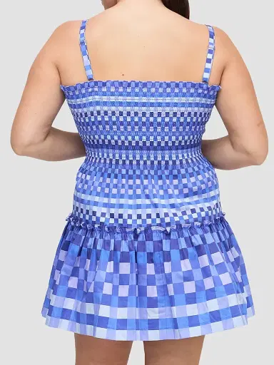 Hill House Home Women's The Seraphina Mini Nap Dress - Blue Indigo Tilework | Thumbnail 4 Hill House Home Women's The Seraphina Mini Nap Dress - Blue Indigo Tilework | Thumbnail 4