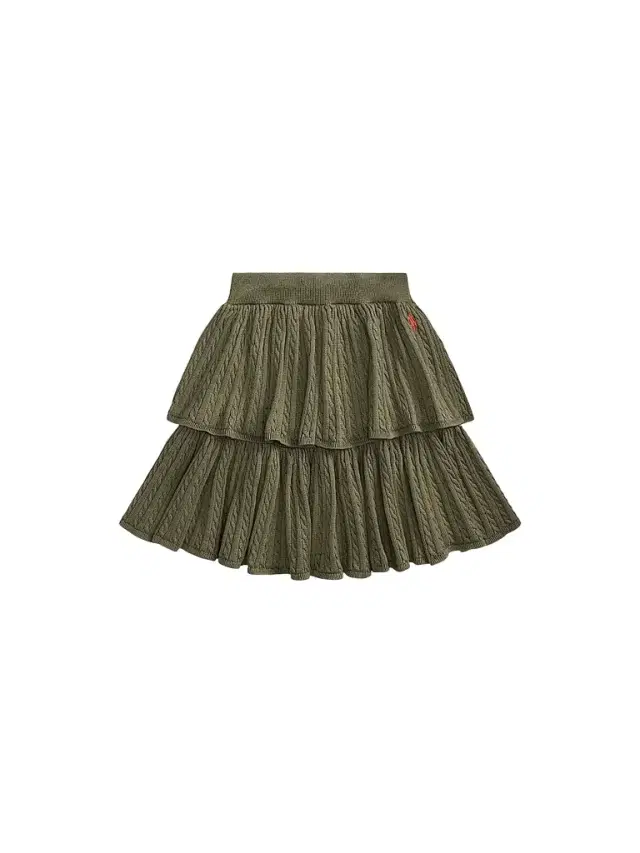 Polo Ralph Lauren Little Girl's & Girl's Cable-Knit Tiered Skirt - Cruise Olive