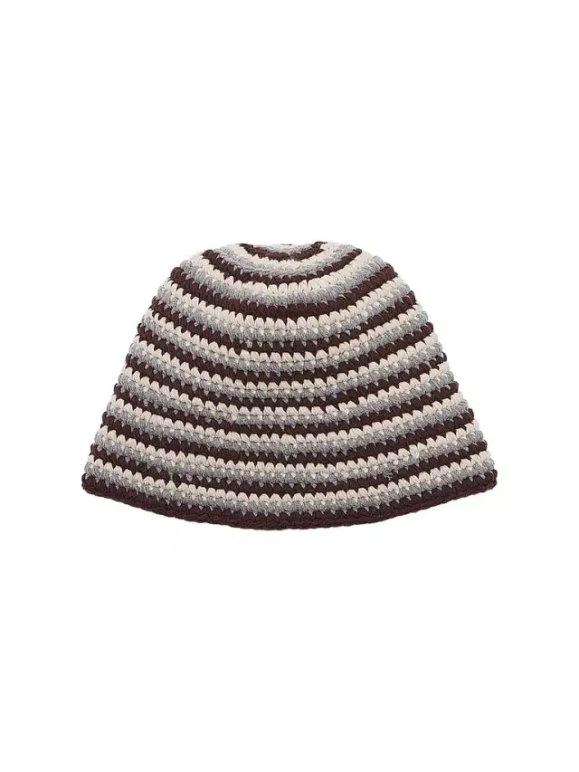 rag & bone Women's Lou Striped Crochet-Knit Beanie Hat - Brown Multi