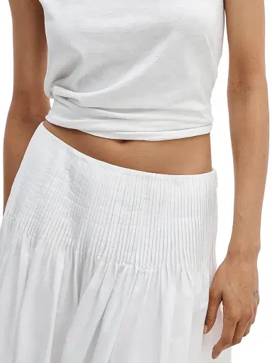 rag & bone Women's Elena Pintuck Cotton Poplin Maxi Skirt - White | Thumbnail 5 rag & bone Women's Elena Pintuck Cotton Poplin Maxi Skirt - White | Thumbnail 5